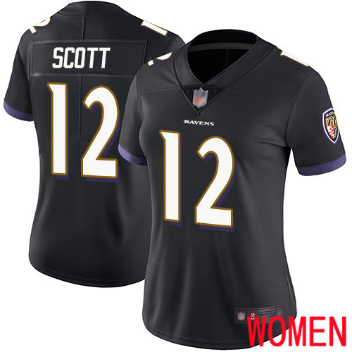 Baltimore Ravens Limited Black Women Jaleel Scott Alternate Jersey NFL Football #12 Vapor Untouchable
